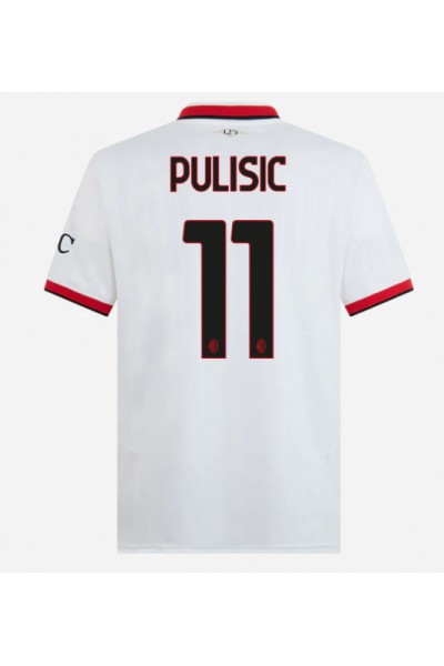 AC Milan Christian Pulisic #11 Fotballdrakt Borte Klær 2024-25 Korte ermer AC Milan Christian Pulisic #11 Fotballdrakt Borte Klær 2024-25 Korte ermer